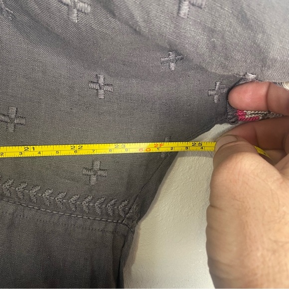 Johnny Was Gray and Pink Embroidered Tunic Mini Dress / Size XL - Picture 13 of 13